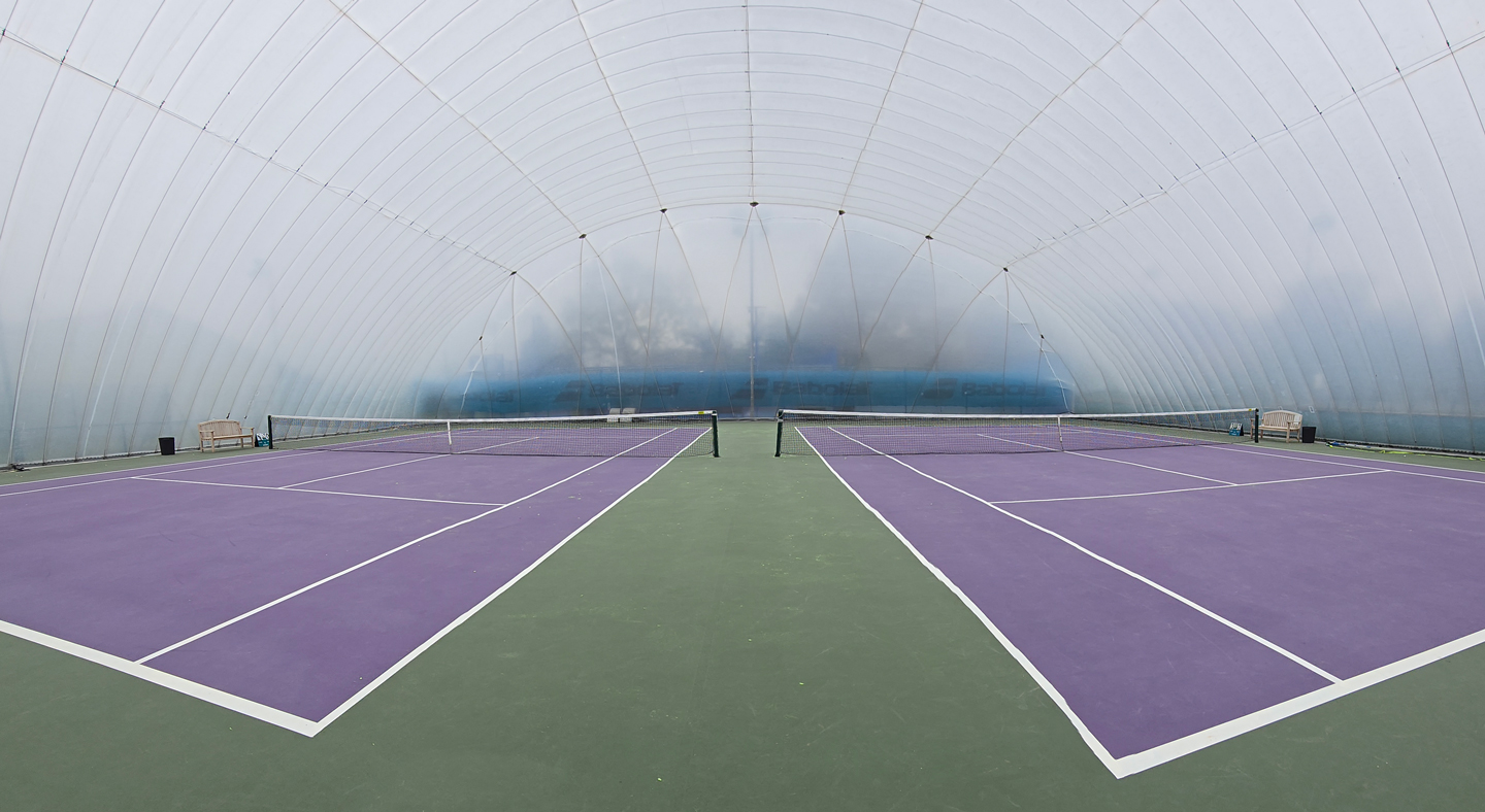 Slide showing Our new Wimbledon inspired surfaces are primed and ready for winter tennis in the bubble